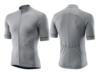 sleek cycling jersey mockup in stylish gray color showcases its modern design and functionality for avid cyclists