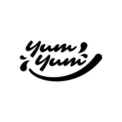 Food Script Logo – Yum Yum Handwritten Style for Culinary Branding