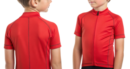 vibrant cycling jersey mockup designed for kids showcases stylish and comfortable fit perfect for young athletes