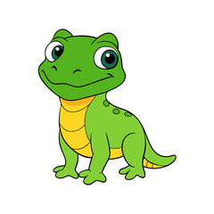 Fototapeta premium Cute komodo Dragon cartoon vector illustration