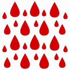 Human  blood drop. Blood Donor Day  icon isolated on white background.