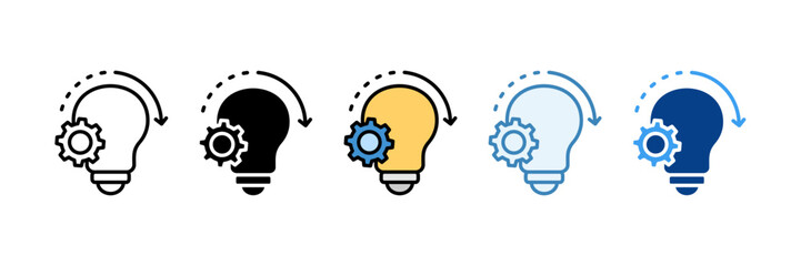 Innovation Progress  Icon Set Multiple Style Collection