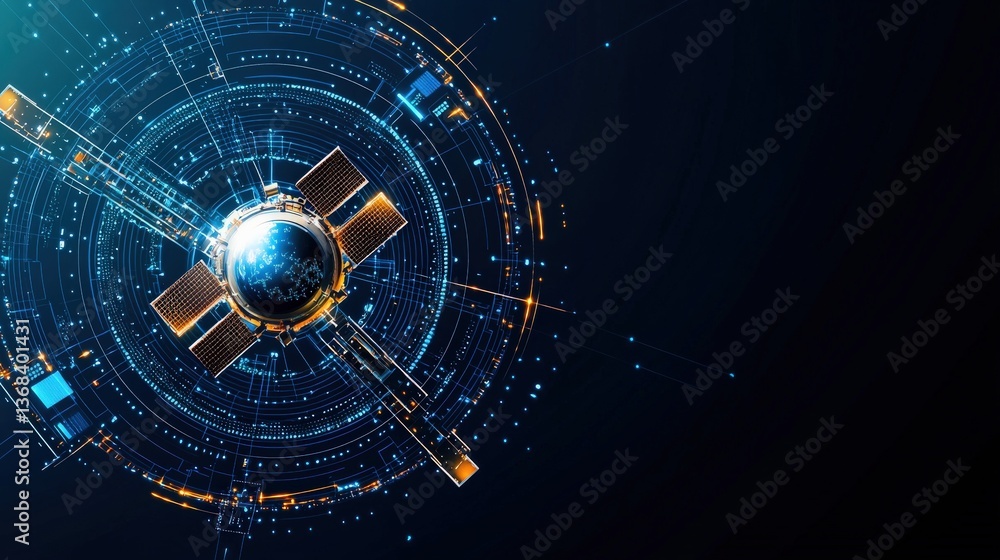 Poster satellite connection transmitting secure election data with firewall imagery