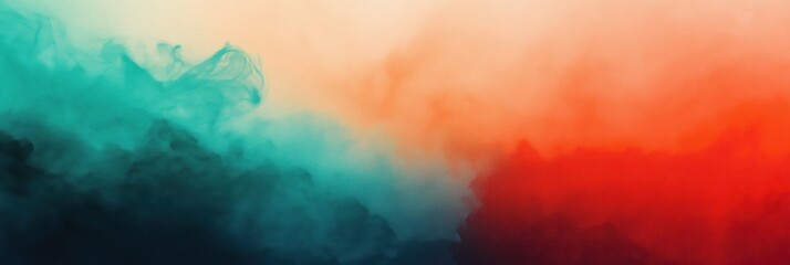 Abstract colorful smoke swirl background, vibrant hues of red, blue, and orange blending together