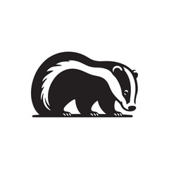 vector illustration of a bear badger
