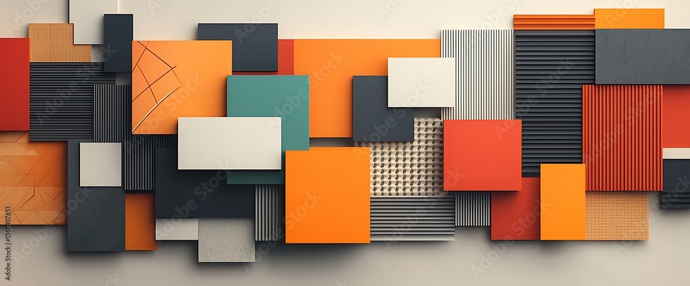 Aufkleber abstract geometric rectangular wall art