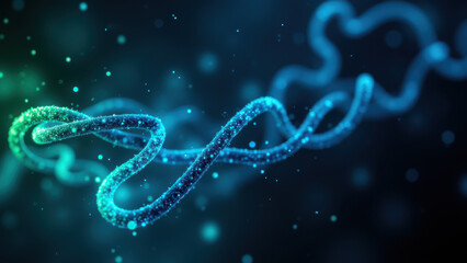Computer-generated rendering of Nicotinamide Adenine Dinucleotide (NAD+) molecular structure with a vibrant background.