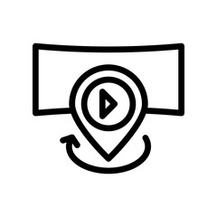 virtual tour line icon