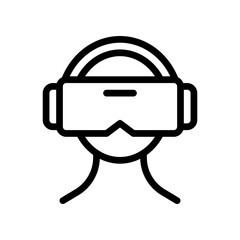 virtual reality line icon