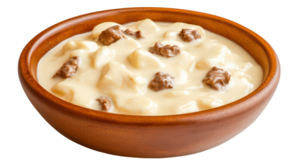 Creamy Dessert in Rustic Bowl