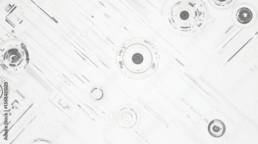 Poster abstract tech: modern and abstract design of complex and interconnected technological elements, conv