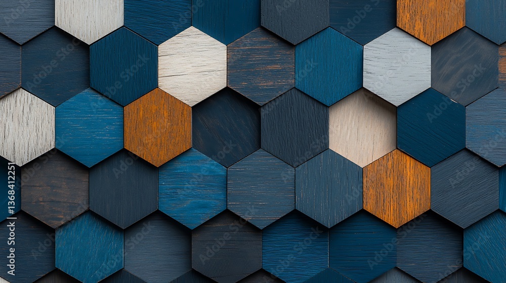 Aufkleber abstract hexagon geometric pattern texture background