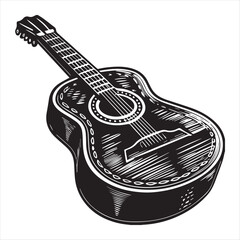 Obraz premium guiter silhouette vector style