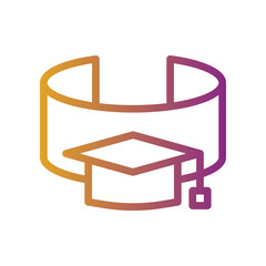 augmented reality experience gradient icon
