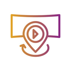 virtual tour gradient icon