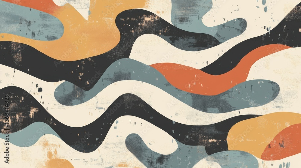 Poster muted abstract patterns enhance usability without distracting from content