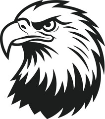 Majestic Bald Eagle Silhouette Vector – Symbol of American Freedom and Strength