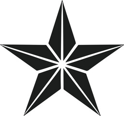 Obraz premium Bold Five-Pointed Star Silhouette Vector for Memorial Day Tribute