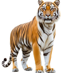 Obraz premium Full-body tiger, isolated on a transparent background, PNG