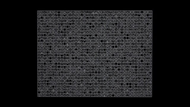 Virtual world concept, changing computer symbols on a monitor