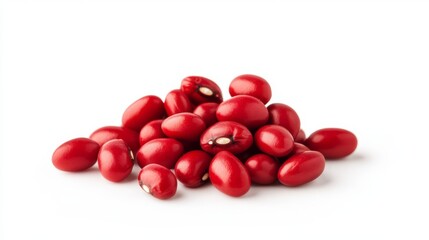 Fresh red kidney beans on a white background