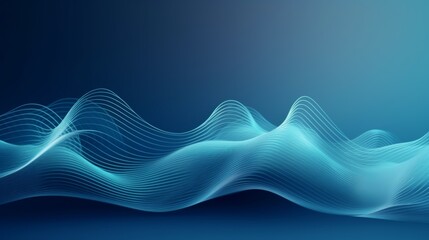 Abstract blue wave patterns on a smooth backdrop.