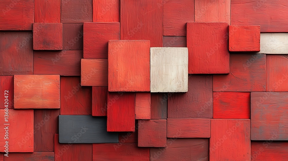 Poster abstract red geometric shapes background