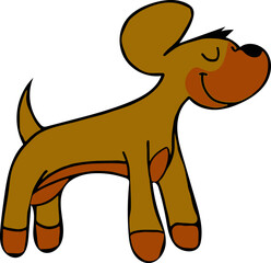 Fototapeta premium Playful dog sketch with a big grin! Perfect for pet lovers, art fans, and anyone who loves cute illustrations!