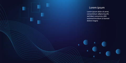 Poster brochure cover banner presentation layout template, Technology digital futuristic internet network connection green blue background, Abstract cyber future tech communication big data science