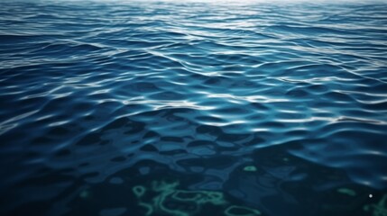 Calm water surface reflecting sunlight.