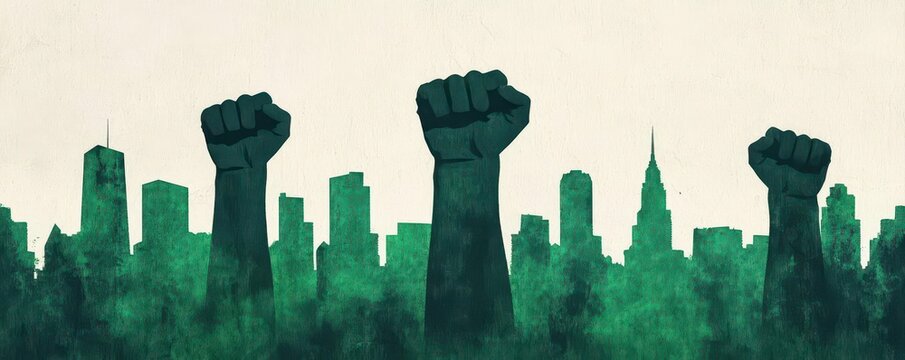 Environmental Justice Activism. Green activism in politics, candidate rallies promoting climate justice platforms, watercolor style