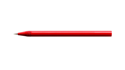Red pen on black background, office supply, writing tool, cut out transparent