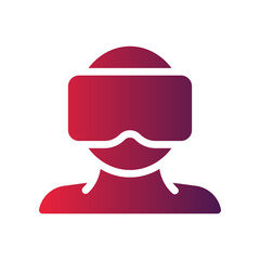 augmented reality flat gradient icon