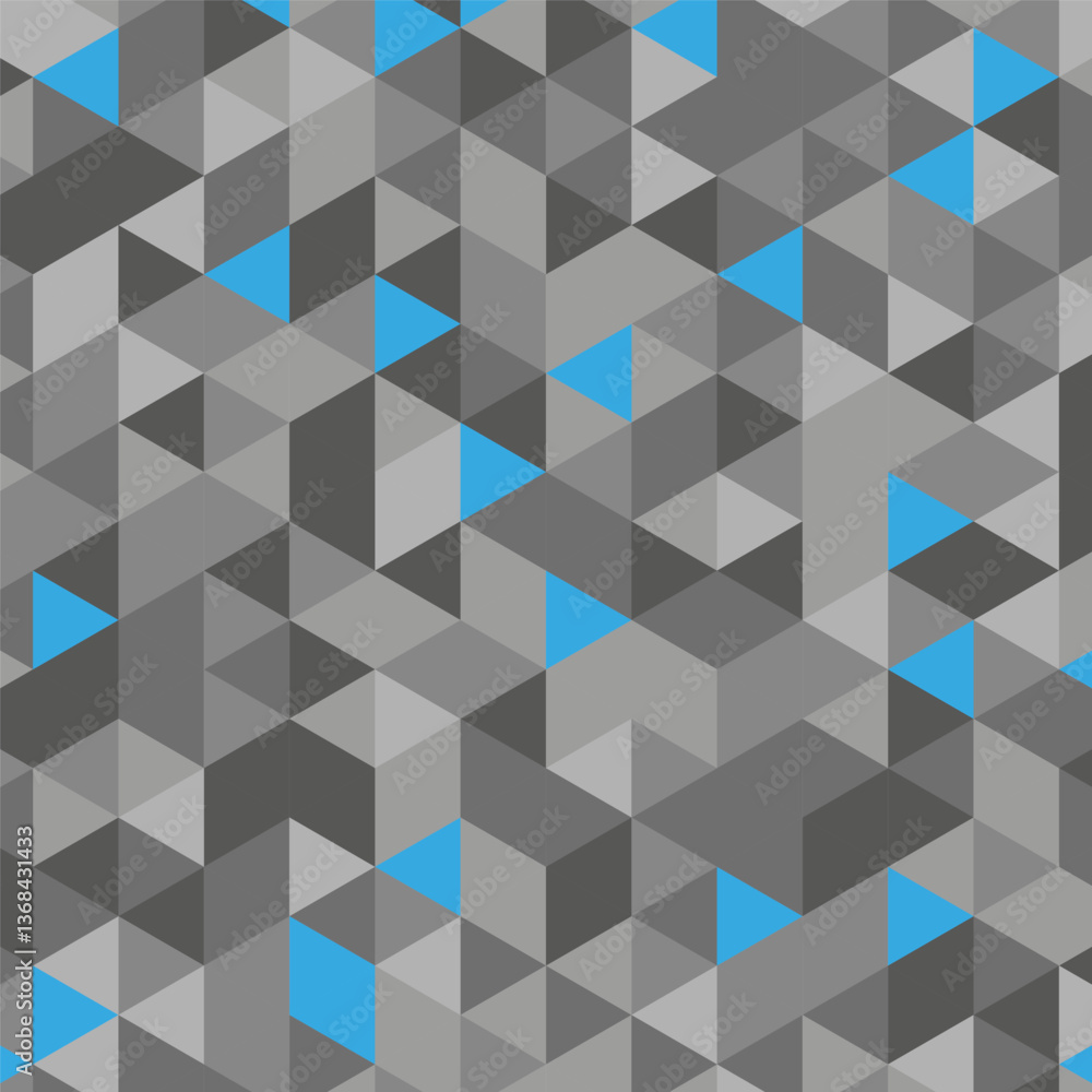 Poster gray triangle pattern. modern geometric design. abstract seamless background. digital futuristic tex