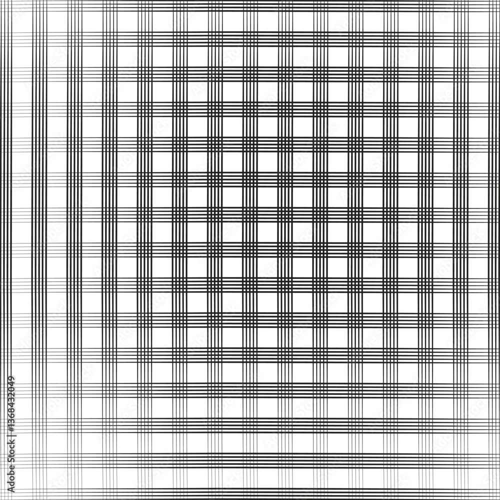Poster black line pattern. geometric grid design. abstract vector layout. minimal optical effect.