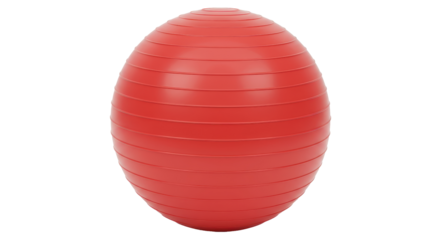 Isolated Red Exercise Ball
