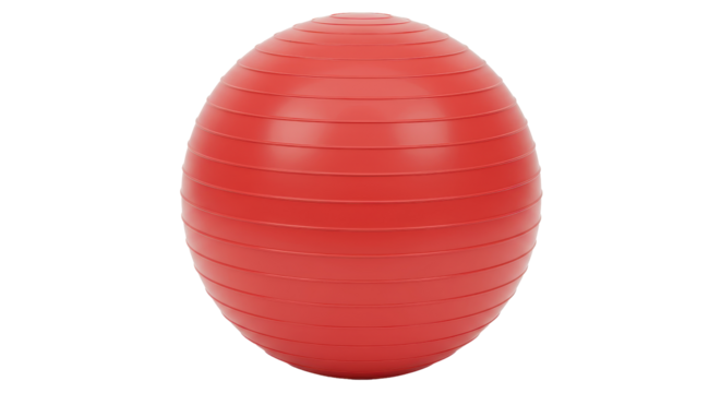 Isolated Red Exercise Ball