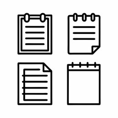 Set of Paper Forms Vector Icons.