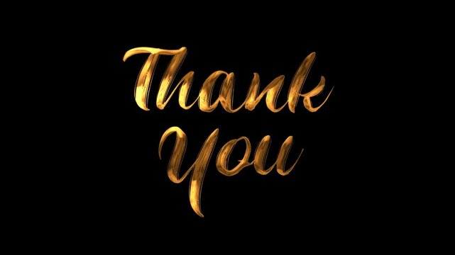 Thank you text animation, elegant and grateful design for greeting cards, social media posts, and thank you notes.