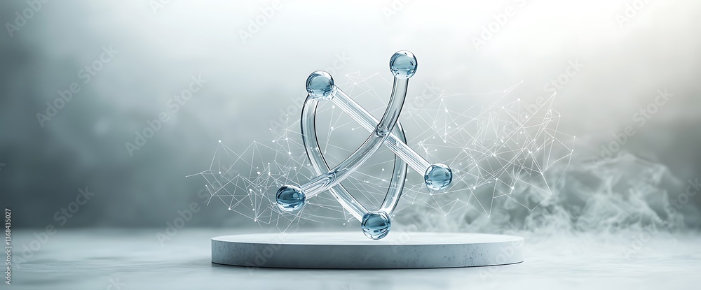 Poster crystalline structures minimalist abstract image
