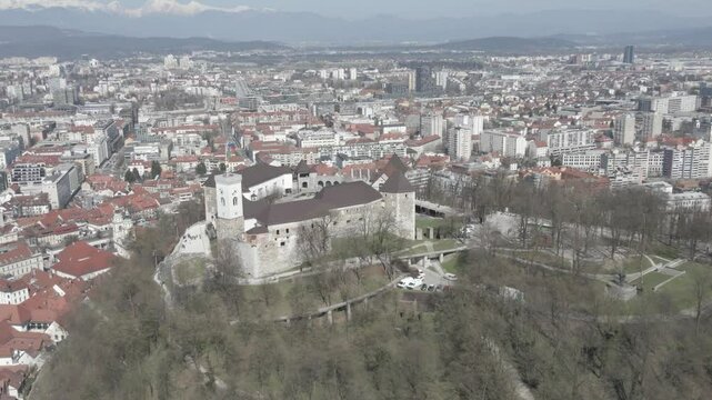 aerial view of the city of Ljublana