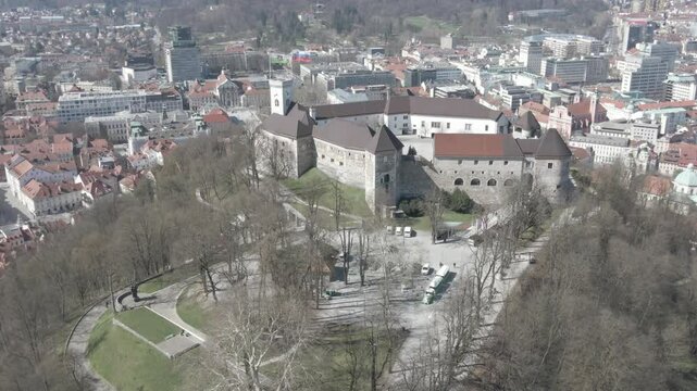 aerial view of Ljublana city