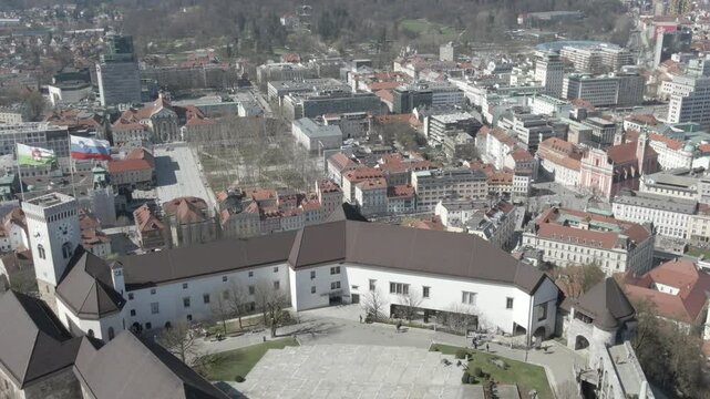 aerial view of Ljublana city