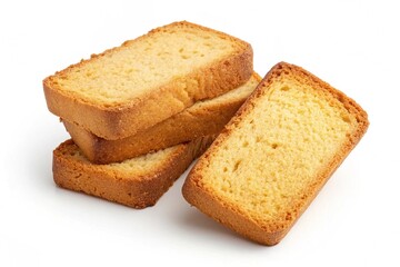Cake rusks isolated on transparent background