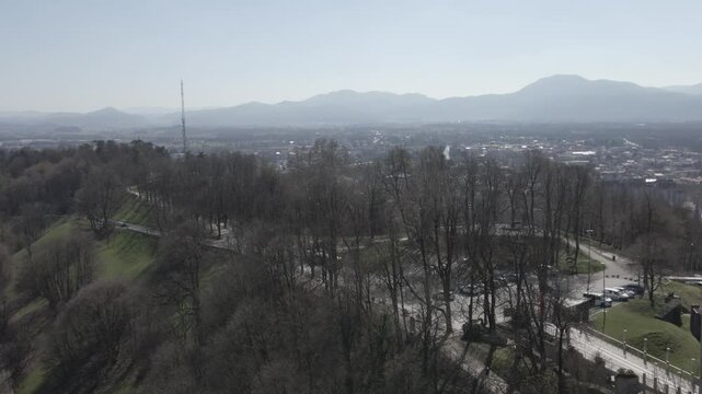 aerial view of Ljublana city in Slovenia