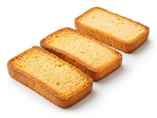 Cake rusks isolated on transparent background