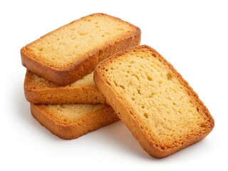 Cake rusks isolated on transparent background