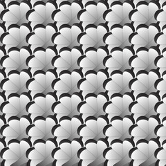 Fototapeta premium abstract seamless geometric floral black and white pattern mandala background
