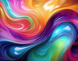 Obraz premium mesmerizing abstract background featuring a liquid marble texture with vibrant color gradients. 