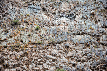 The Symphony of Stones in Garni, Armenia, hexagonal rock formations